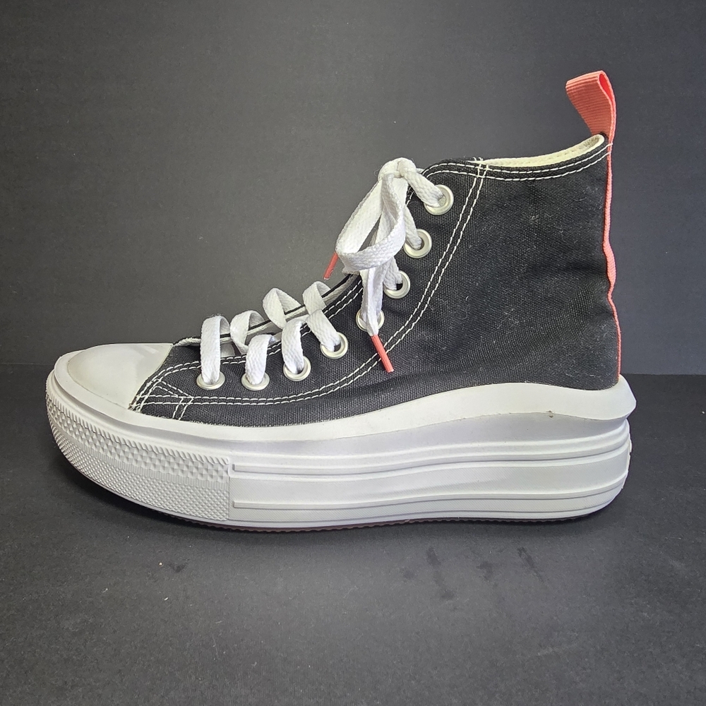 Chuck Taylor All Star Move Platform Canvas, Black, Pink salt, white. - Picture 7 of 16